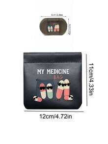 Pill Pattern Medicine Storage Bag, Transparent Pill Box, Compact Pill Storage Bag And First Aid Kit, Waterproof Storage Bag, Essential Medical Accessories, Portable Medicine Storage Solution Suitable For Daily, Outdoor And Dorm Use, Multi-Functional First Aid Kit Designed For Health-Conscious And Frequent Travelers, Suitable For Travel And Outdoor Activities, Back To School, Christmas, Student Essentials - Multicolor - View 11