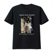 Local Warehouse Unisex Black T-Shirt Dead Can Dance Within The Realm Of A Dying Sun, 100% Cotton 180 G/M², Crew Neck, Short Sleeves, Relaxed Fit - Black - View 12