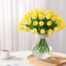 5/10 buah Bunga Tulip Buatan, Cocok untuk Dekorasi Rumah, Dekorasi Dapur, Dekorasi Musim Gugur, Dekorasi Luar Ruangan, Dekorasi Meja, Dekorasi Pernikahan, Tanaman Buatan, Hadiah untuk Wanita, Musim Kembali ke Sekolah - Kuning - View 8