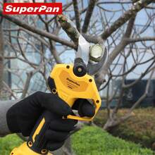SuperPan 無刷鋰電池電動修剪剪刀 45mm 開口 園藝/果園/景觀樹枝專用電動剪 省力修剪工具 不含電池與電源適配器（裸機） - 黃色 - 查看 7