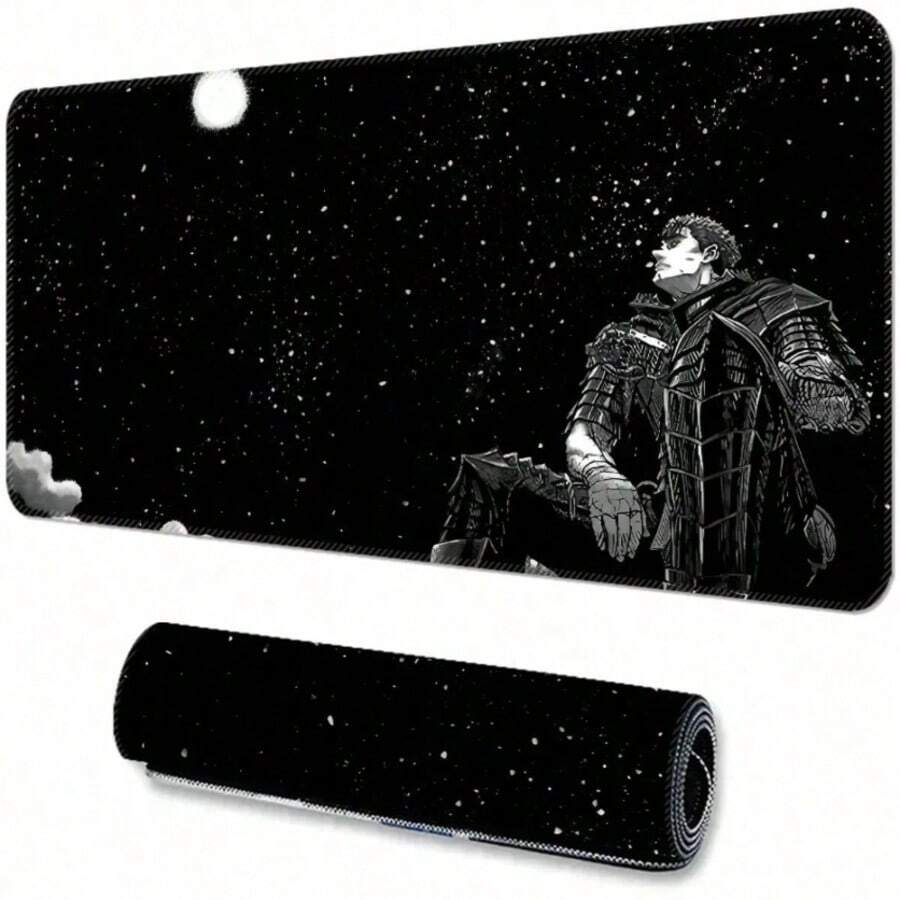 Anime Starry Sky Extra Large Mouse Pad, Gaming Desk Mat, Large Keyboard Pad, Washable, Rubber Non-Slip Base, Edged Design, Gift Mouse Pad, Desktop Protector, Study Desk Mat, Multiple Sizes Available, Computer Keyboard Pad, Laptop Pad - Anime Starry Night - View 1