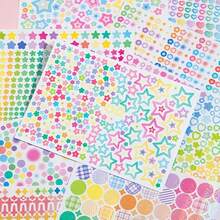 Moon & Star Themed Coated Sticker Book, Aesthetic Basic Scrapbooking Stickers For DIY Journal Decoration And Card Making. Cute Photocard And Collage Craft Supplies, Decorative Washi Stickers For Embellishing Journals And Diaries. - Multicolor - View 7