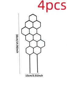 2pcs 38 X 15cm Honeycomb Plant Support (Plastic Material, Buy With Caution), Rust-Proof Plastic Support, Suitable For Vines And Potted Flowers, Space-Saving Indoor/Outdoor Garden Support - A - View 12
