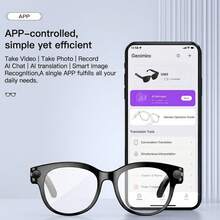 SENBONO 2026新款AI智能眼鏡，搭載8MP相機，支援AI智能翻譯、多國語言翻譯、無線通話、音樂播放、語音助手、錄音、錄影等多功能，相機眼鏡 - 查看 3