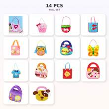 4/6/8/14pcs Children's DIY Felt Handbag Sewing Kit, Cartoon Educational Handmade Toy - Multicolor - View 14