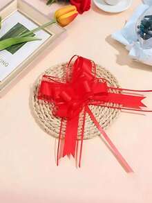 1/10/20pcs Gold Metallic Bow Ribbon, Gift Wrapping Bows, Birthday Wedding Christmas Gift Box Bouquet Decoration Supplies - Multicolor - View 6
