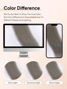 Jessie's Wig 20pcs 50g Tape In Hair Extension, 100% Real Remy Human Hair Extension For Salon Silky Seamless Invisible Skin Weft Tape Ins, Silver Grey Color, For Thinning Hair Woman Natural Look Can Be Reused ,Add Volume Halloween Costumes - SSilver - View 7