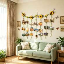 Sunflower Photo Wall Suitable For Home Background Decoration - Sunflower Photo Wall - View 3