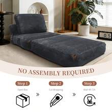 Modern Single-Seater Sofa With Integrated Storage And Elegant Tassel Details For A Cozy Home Space - 灰色+絨布 - 查看 6