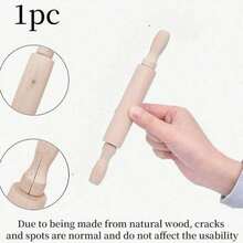 Wooden Rolling Pin, 360° Non-Stick And Wax-Free, For Making Dough, Dumpling Wrappers, Also As A Baking Tool - Multicolor - View 8