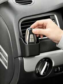 1pc/2pcs New Car Key Storage Box, Center Console Key Hook, Card Storage Box, Remote Control Box, Car Interior Key Holder Storage Box, Center Console Decoration, Car Interior Small Item Storage, Lighter, Lipstick Storage, Car Interior Organization, Christmas Halloween Small Gift - Black - View 6