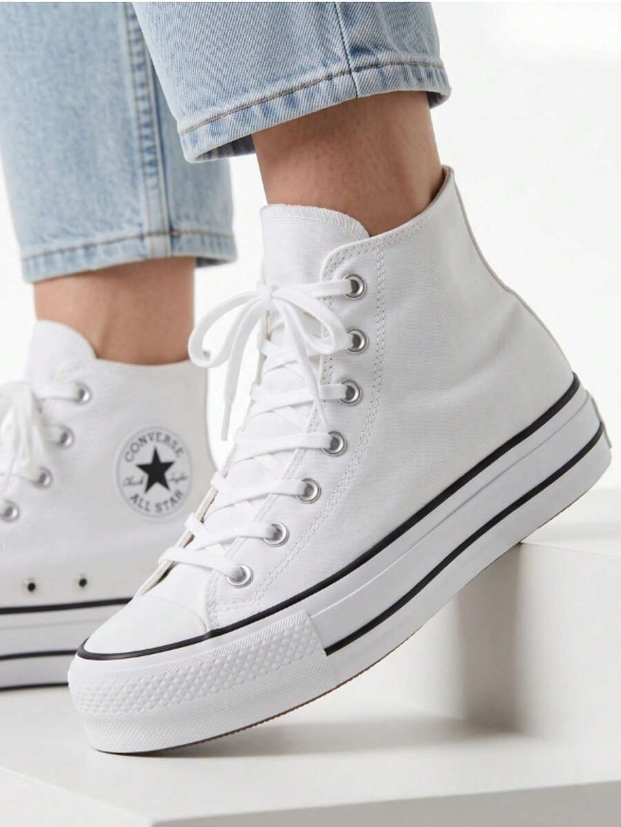 Converse Chuck Taylor All Star Lift Women's Platform Sneakers - Iconic High Top Canvas Shoes | 560846C - White - View 1