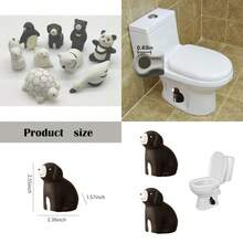 2 Pcs Ceramic Toilet Floor Bolt Caps, Animal Toilet Bolt Covers Decorative, Decorative Bathroom Toilet Bolt, Toilet Bolt Cover For Bottom Easy Installation - Dog - View 2