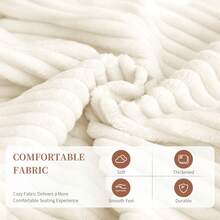 Modern Single-Seater Sofa With Integrated Storage And Elegant Tassel Details For A Cozy Home Space - 白色 + 法蘭絨 - 查看 8