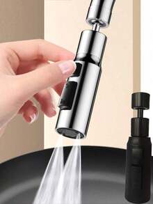 360° Universal Rotating Faucet Extender Aerator, Flexible Waist Design Anti-Splash Faucet Nozzle, 3 Modes Kitchen Sink Sprayer - Multicolor - View 2