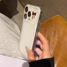1 buah Casing Ponsel Minimalis TPU Anti-Jatuh dengan Motif Pita Merah Lucu, Jendela Besar Premium Transparan, Perlindungan Penuh, Kompatibel dengan iPhone 17 16 15 14 13 12 11 Pro Max/Plus, Pelindung Anti-Sidik Jari - MultiWarna - View 4