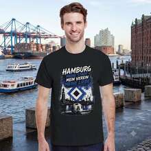 Camiseta del Hambúrguer SV - Camiseta para Fanáticos del Fútbol - Regalo para Fanáticos del HSV - Regalo de Fútbol para Hombres - Regalo de Cumpleaños - Negro - Ver 6