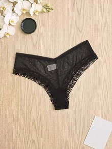 3pcs/Set Valentine's Day Low Waist Semi-Sheer Sexy Women's Panties Brazilian Style Spring Summer - Multicolor - View 6