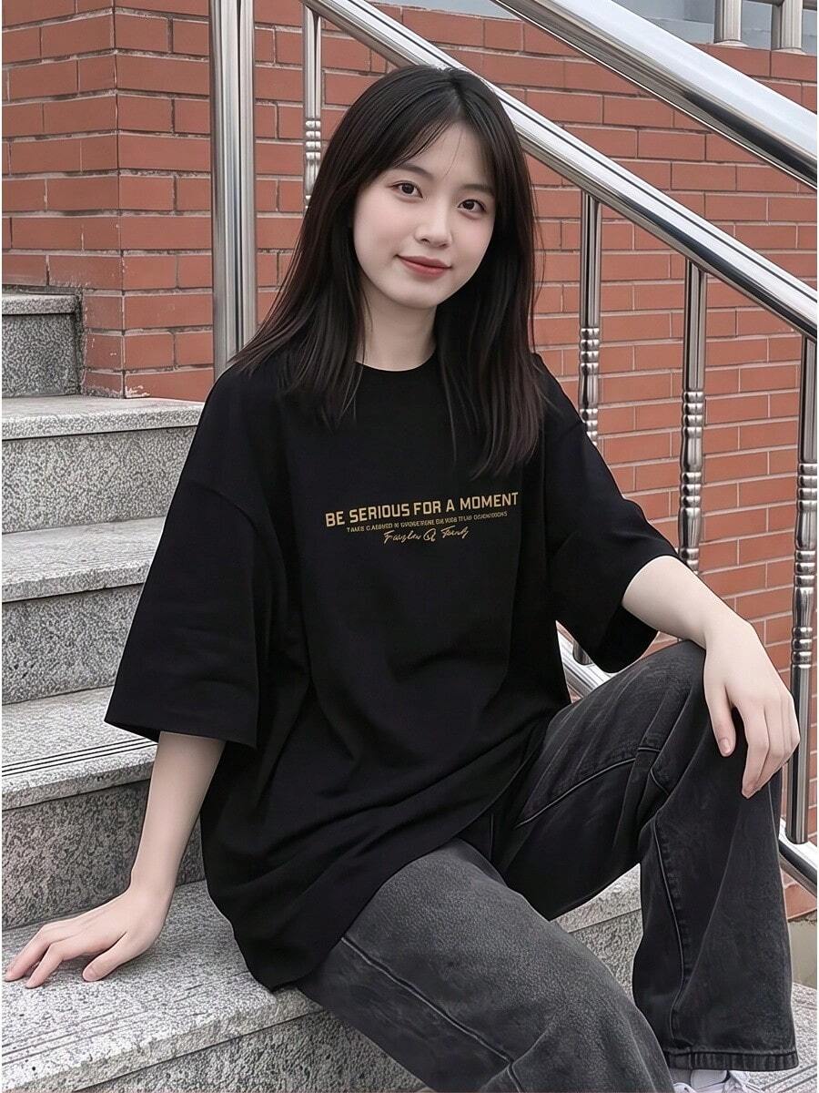 Women T-Shirts - 黑色 - 查看 1