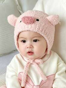 Baby Cute Pig Hat Winter Unisex Knitted Beanie Infant Toddler Children's Hat - Multicolor - View 6