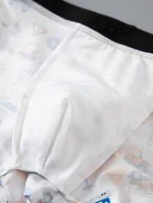 4pcs/Pack Young Boy Cartoon Car Print Boxer Briefs - Multicolor - View 9