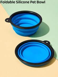 3PCS Dog Cat Portable Bowl Foldable Silicone Pet Food Water Bowl Compact Lightweight Durable Easy Clean Travel Pet Accessory Space Saving Collapsible Feeding Dish For Walking Hiking Camping Vacation Outdoor Daily Use Reusable Portable Pet Feeding - Multi-color - View 1