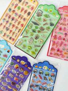 Cute 3D Stickers Featuring Fun, Raised-Relief Designs And A Japanese Anime Style; Durable Stickers Perfect For Decorating Phone Cases, Journals, And Pencil Boxes, Or For Use In Children's DIY Crafts. - Multicolor - View 3