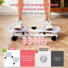 Adjustable Waist Twisting Board & 330LBS Capacity Ab Trainer, Silent Home Gym Equipment For Core/Waist Exercise, Unisex Fitness Twist Machines - Grey - View 9