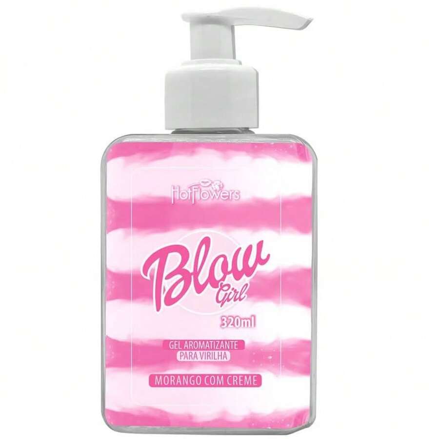 Blow Girl HotFlowers Gel Aromatizante Para Virilha Morango Com Creme 320ml - 60g - Visão 1