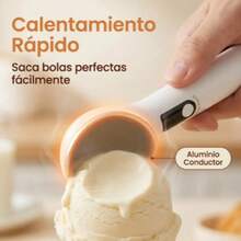 Electric Heated Ice Cream Scoop With LED Display - White - View 5