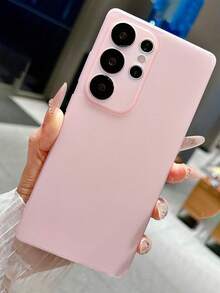 高級半透明磨砂相機保護手機殼,適用於 Galaxy S26Ultra S25Ultra S24Ultra S23Ultra,糖果色壓克力軟邊後蓋 - 粉色 - 查看 3