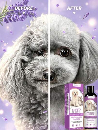 YEGBONG 100ml Dog & Cat Shampoo, Anti-Itch & Itchy Skin Relief, Detangling & Conditioning, Deep Cleansing Deodorizing, Moisturizing Soft & Shiny Coat, Soothing For Dry Sensitive Skin, Pet Grooming Essential, Fresh Scent,Quick Ship Items,Free Shipping