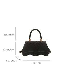 Fashion Women's Shoulder Bag, Minimalist Commuter Crossbody Bag, Large Capacity Handbag, Niche Design, Versatile Elegant Bag - Black - View 5