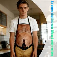 Men's Creative Print Apron, Fashionable & Fun Kitchen Apron, Suitable For Cooking, Baking, Grilling And Housework - Multicolor - View 7