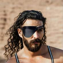 1 pieza Parche de ojo de pirata de cuero negro - Parche de un solo ojo ajustable. Accesorio de disfraz de cosplay vintage unisex, perfecto para Halloween, mascarada, actuación en el escenario y fiesta temática - Antifaz - Ver 1