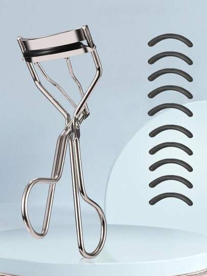 1pc Stainless Steel Eyelash Curler, Natural Curl Eyelash Curler Makeup Tool, Portable Eyelash Curler Sunflower Design, Wide Angle Eyelash Curler For Beginners, Women, Natural Long-Lasting Shaping, Portable Eyelash Curler, No Pinching, Perfect Eyelash Curler - Gentle - With Replacement Pads, Makeup Tool, Beauty & Health, Mother's Day Gift