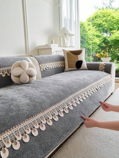 1pc Bohemian Style Sofa Cushion, All-Season Non-Slip Sofa Cover, Pet-Friendly Anti-Scratch Sofa Seat Cover, Machine Washable Home Decor, Sofa Cover Suitable For Living Room L-Shaped Sofa, Single Sofa, Double Sofa, Three-Seater Sofa, Four-Seater Sofa, Sectional Sofa (Sold Separately)