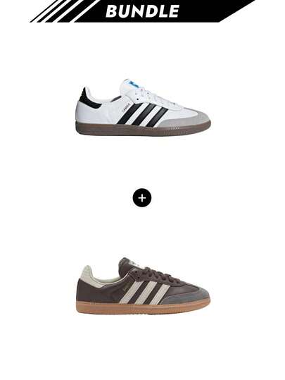 Adidas [Paquete] Adilette Casual Versátil Diario & Exterior Cómodo Minimalista Hombre + Tokyo Samba OG Hombre Marrón/Gris Putty/Dorado Metálico ID1481