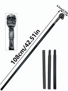 1pc 105-112cm Halloween Realistic Snake Head Skull Lion Head Dragon Head Eagle Head King Scepter Handheld Power Weapon Costume Prop Plastic Material Animal Staff Mixed Style Suitable For Halloween Festival Party Performance Costume Prop Daily Photo Prop - Multi-color - Hand-painted, Each One Is Unique - View 7