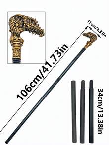 1pc 105-112cm Halloween Realistic Snake Head Skull Lion Head Dragon Head Eagle Head King Scepter Handheld Power Weapon Costume Prop Plastic Material Animal Staff Mixed Style Suitable For Halloween Festival Party Performance Costume Prop Daily Photo Prop - Multi-color - Hand-painted, Each One Is Unique - View 18