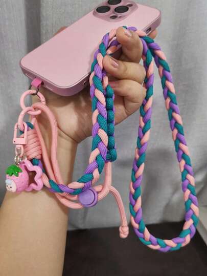 1pc Adjustable Crossbody Neck Hanging Dual-Use Phone Lanyard, Long Strap For Outdoor Travel, Hiking, Photography, Suitable For Parents, Family, Friends, Birthday, Holiday, Phone Pendant, Long Rope Phone Holder, Smartphone Wristband, Smartphone Protective Case Lanyard, Keychain, All Seasons, Back To School