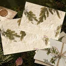 1/5/10入 手工植物紙信封 尺寸 2.83"X3.9"(7.2*9.9cm) - 適用於婚禮邀請函、賀卡、公告與節日手工藝，不含麻繩 - B - 查看 2