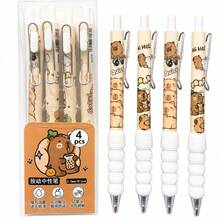 Capybara-Themed Pencil Case Featuring A Cartoon Print, Designed With A Spacious Double Zipper For Organizing Stationery, Back To , First Day Of School - Multicolor - View 11