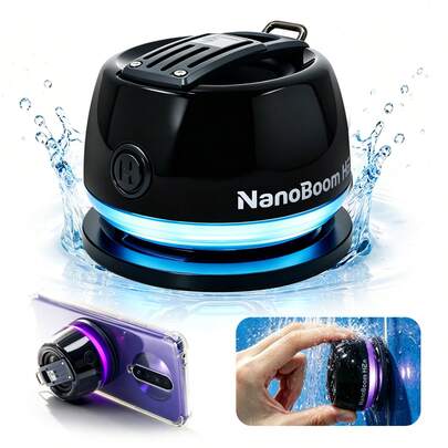 Altavoz Bluetooth Portátil Mini, Bocina Magnética RGB con Graves Potentes, Sonido Estéreo HiFi, Altavoz Inalámbrico Compacto para Habitación, Bicicleta, Auto, Escritorio, Hogar y Exterior