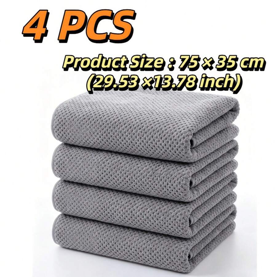 Towel & Bath Towel Sets - Gray Four-piece Set - View 1
