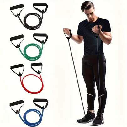 Resistance Band With Handle, Fitness Band, Suitable For Resistance Training, Home Workout, Fitness, Pilates