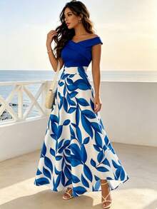 Women Long Dresses - Blue - View 4