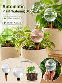 1pc 500ml Automatic Watering Slouchy Flower Pot, New Seepage Device, Small Succulent Plant Drip Irrigation Equipment, Watering Can, Plant Watering Can, Gardening Accessories - Standard Model - View 3