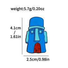 SpongeBob SquarePants 1/2件裝 動漫建築鳳梨屋琺瑯胸針 金屬徽章飾品 背包衣物配件禮物 - 彩色 - 查看 5