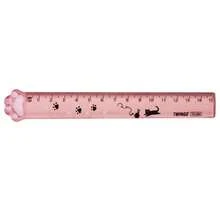 1pc Customized Name Cat Paw Acrylic Ruler, 15CM Glitter Transparent Ruler, Personalized Engraved Name Cute Paw Print Measuring Tool, Student Stationery Bookmark Ruler, Back To School Gift - Multicolor - View 7
